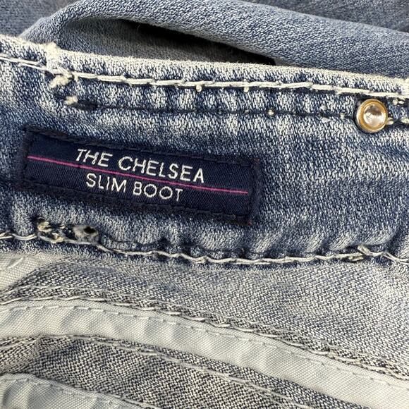 Vigoss Jeans Women's 3/4x33 Light Blue Chelsea Slim Boot Cut Western Preppy - Picture 8 of 15